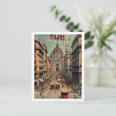 ミラノイタリアヴィンテージ有名なトラベルプレイス ポストカード (スタンド正面)