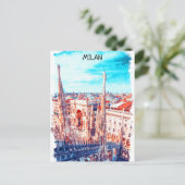 ミラノイタリア大聖堂絵を描教会 ポストカード (スタンド正面)