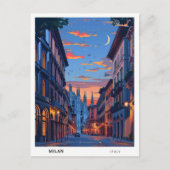 ミラノイタリア旅行の夜 ポストカード (正面)