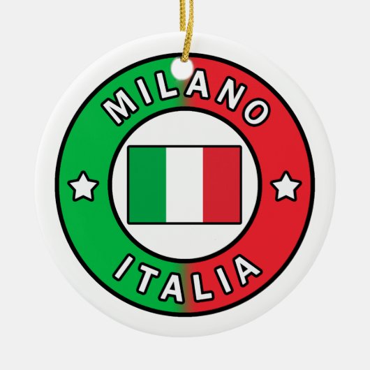 ミラノイタリア セラミックオーナメント (正面)