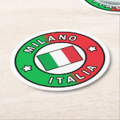 ミラノイタリア ラウンドペーパーコースター (アングル)