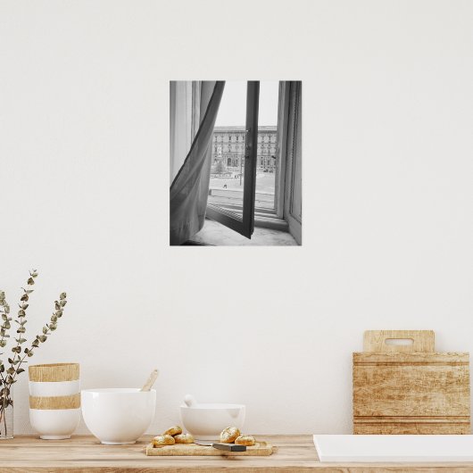 ミラノイタリア、ラスカラのオペラウィンドウから表示 ポスター (キッチン)