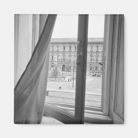 ミラノイタリア、ラスカラのオペラウィンドウから表示 マグネット (正面)