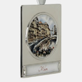 ミラノウォーター絵画カラーズアートオーナメント シルバープレートバナーオーナメント (右)