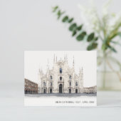 ミラノカテドラルイタリア水彩旅行イタリアン施設 ポストカード (スタンド正面)