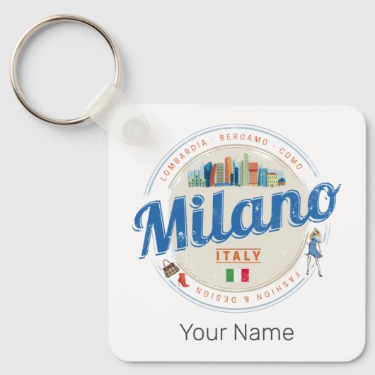 ミラノスカイラインイタリアヴィンテージファッションロンバルディ キーホルダー (正面)