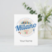 ミラノスカイラインイタリアヴィンテージファッションロンバルディ シーズンポストカード (スタンド正面)