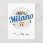 ミラノスカイラインイタリアヴィンテージファッションロンバルディ シーズンポストカード (正面)