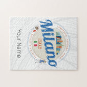 ミラノスカイラインイタリアヴィンテージファッションロンバルディ ジグソーパズル (横)