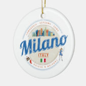 ミラノスカイラインイタリアヴィンテージファッションロンバルディ セラミックオーナメント (左)