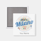 ミラノスカイラインイタリアヴィンテージファッションロンバルディ マグネット (正面/裏面)