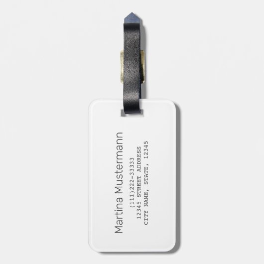 ミラノスカイラインイタリアヴィンテージファッションロンバルディ ラゲッジタグ (裏面縦)