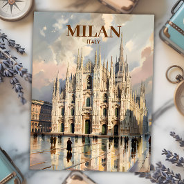 ミラノドゥオモディミラノヴィンテージトラベルウォーターの色 ポストカード