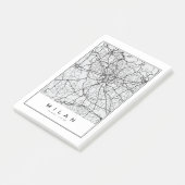 ミラノマップイラストレーション ポストイット (アングル)