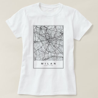 ミラノマップイラストレーション Tシャツ