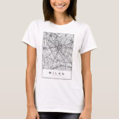 ミラノマップイラストレーション Tシャツ (正面)