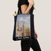 ミラノミラノイタリアのヴィンテージ旅行バッグ トートバッグ (クローズアップ)