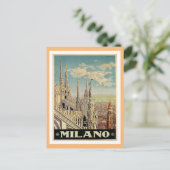 ミラノミラノイタリアヴィンテージ旅行はがき ポストカード (スタンド正面)