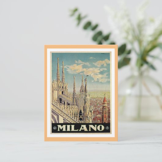 ミラノミラノイタリアヴィンテージ旅行はがき ポストカード (スタンド正面)