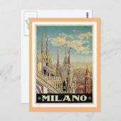 ミラノミラノイタリアヴィンテージ旅行はがき ポストカード (正面/裏面)