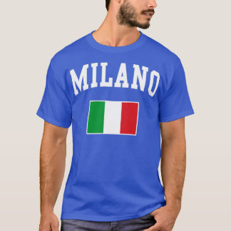 ミラノミラノイタリアItalianoイタリアイタリアン国旗 Tシャツ