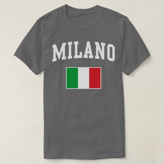 ミラノミラノイタリアItalianoイタリアイタリアン国旗 Tシャツ (デザイン正面)