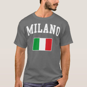 ミラノミラノイタリアItalianoイタリアイタリアン国旗 Tシャツ