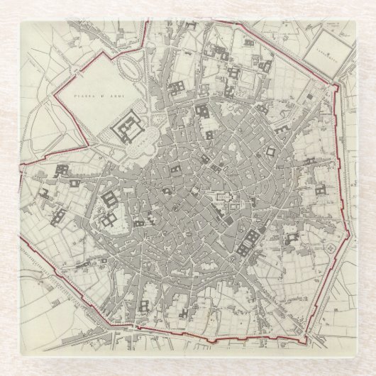 ミラノミラノ ガラスコースター (正面)