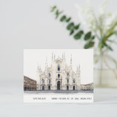 ミラノ大聖堂イタリア水彩保存日 ポストカード (スタンド正面)