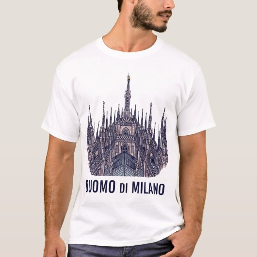 ミラノ大聖堂 (Duomo di Milano) Tシャツ (正面)