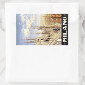 ミラノ市旅行イタリアンポスター1920 長方形シール (バッグ)