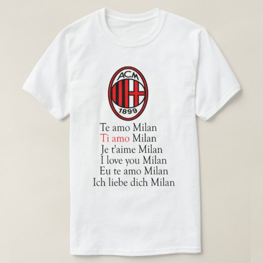 ミラノ愛してる Tシャツ (デザイン正面)