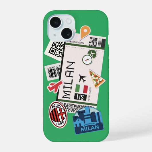 ミラノ搭乗券 iPhone 15ケース (裏面)