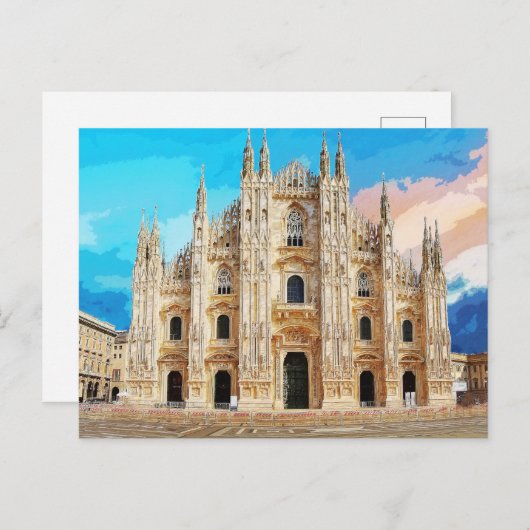 ミラノ教会ミラノイタリア#2 ポストカード (正面/裏面)