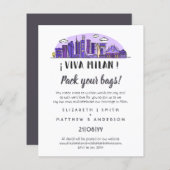 ミラノ結婚スカイラインの招待状予算 (正面/裏面)