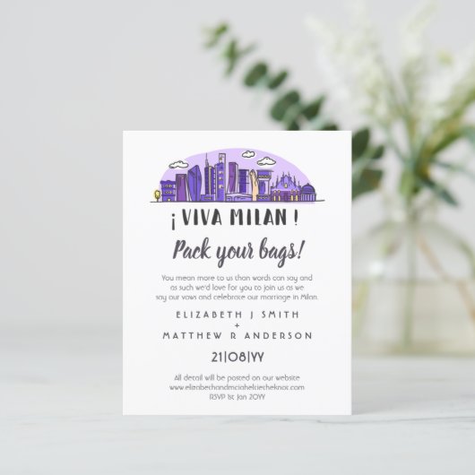 ミラノ結婚スカイラインの招待状予算 (スタンド正面)