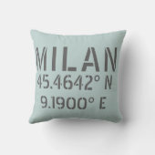 ミラノ緯度経度 クッション (裏面)