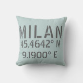 ミラノ緯度経度 クッション (正面)
