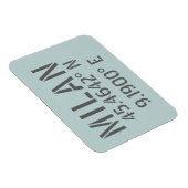 ミラノ緯度経度 マグネット (右側)