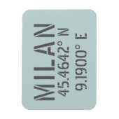 ミラノ緯度経度 マグネット (縦)