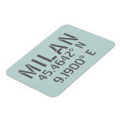 ミラノ緯度経度 マグネット (左側)