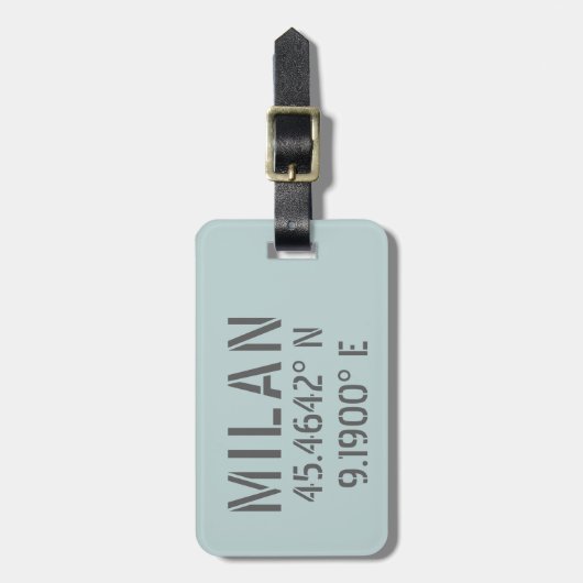 ミラノ緯度 ラゲッジタグ (正面縦)