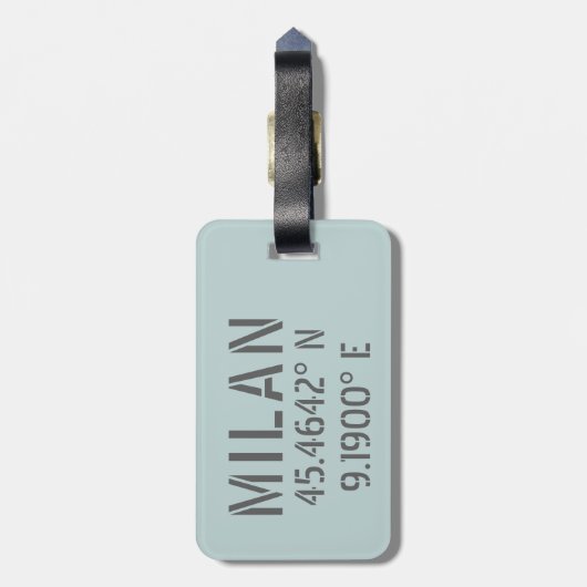 ミラノ緯度 ラゲッジタグ (裏面縦)