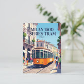 ミラノ1500系路面電車 イタリア ポストカード (スタンド正面)