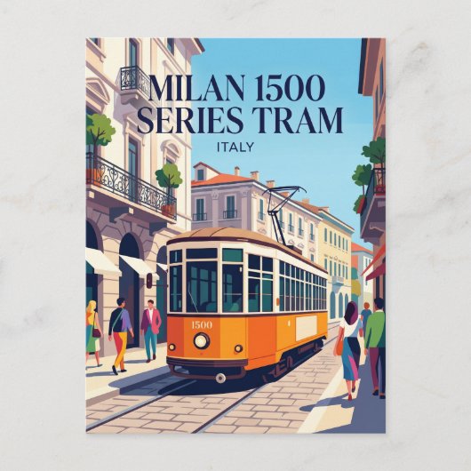 ミラノ1500系路面電車 イタリア ポストカード (正面)