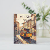 ミラノ1500系路面電車 イタリア ポストカード (スタンド正面)