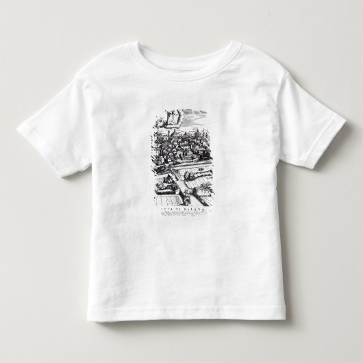 ミラノ1640年の地図のセクション トドラーTシャツ (正面)