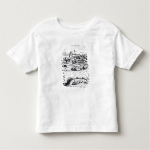 ミラノ1640年の地図のセクション トドラーTシャツ