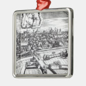ミラノ1640年の地図のセクション メタルオーナメント (左)