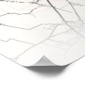 ミラノ – イタリアのナポリタンの地図 ポスター (角)